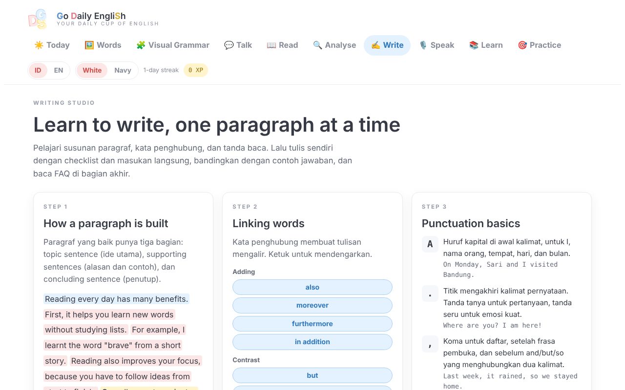 Write: belajar menulis paragraf langkah demi langkah